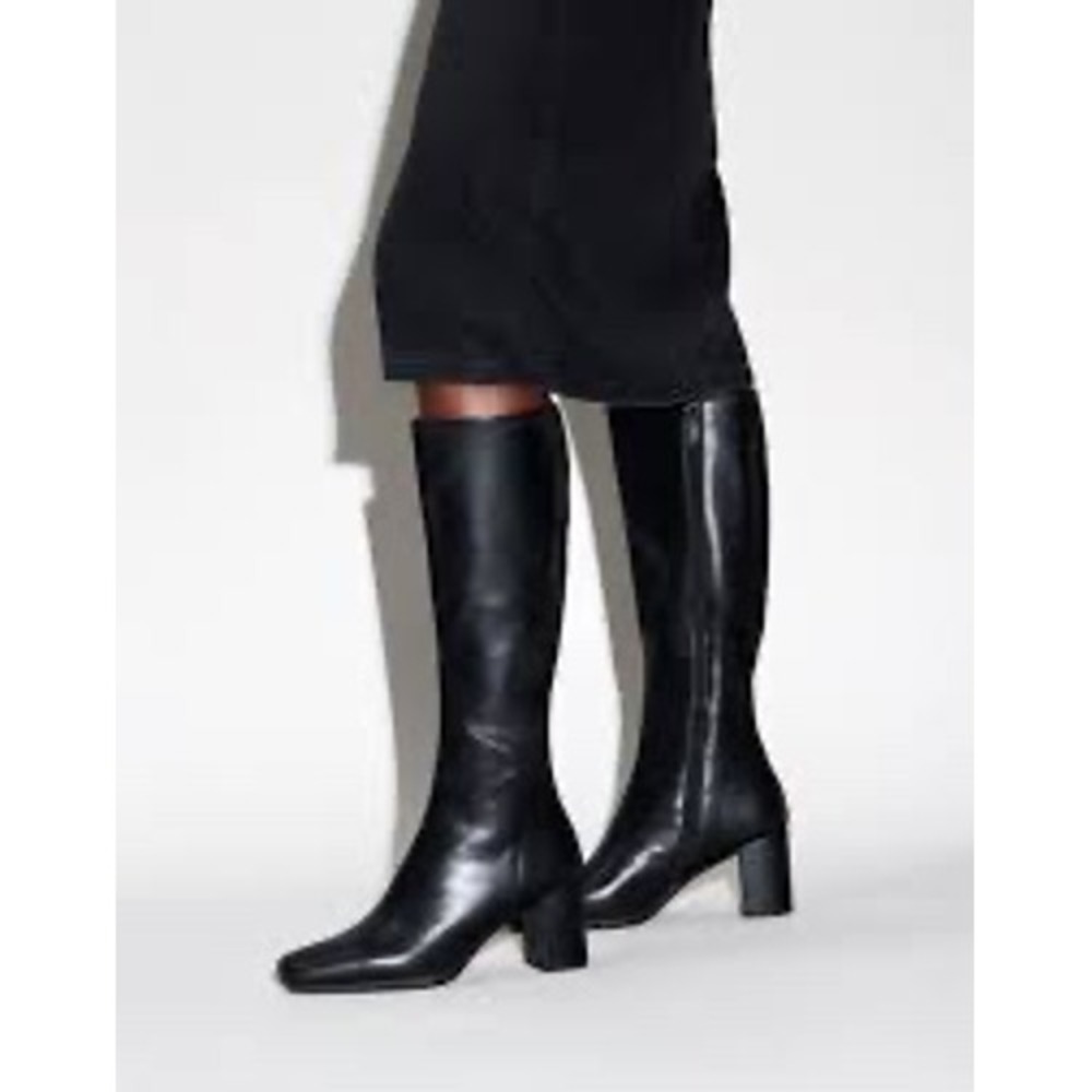 Clarks Emslie Dream Womens Black Leather Knee High Riding Boots Size 9.5M NIB